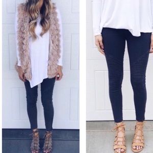 Navy Blue Moto Jeggings/Pants